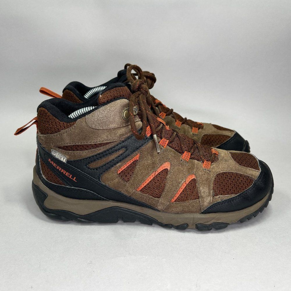 Merrell Outmost Ventilator Mid Hiking Shoes Men's 8.5 Brown Suede Outdoor Active